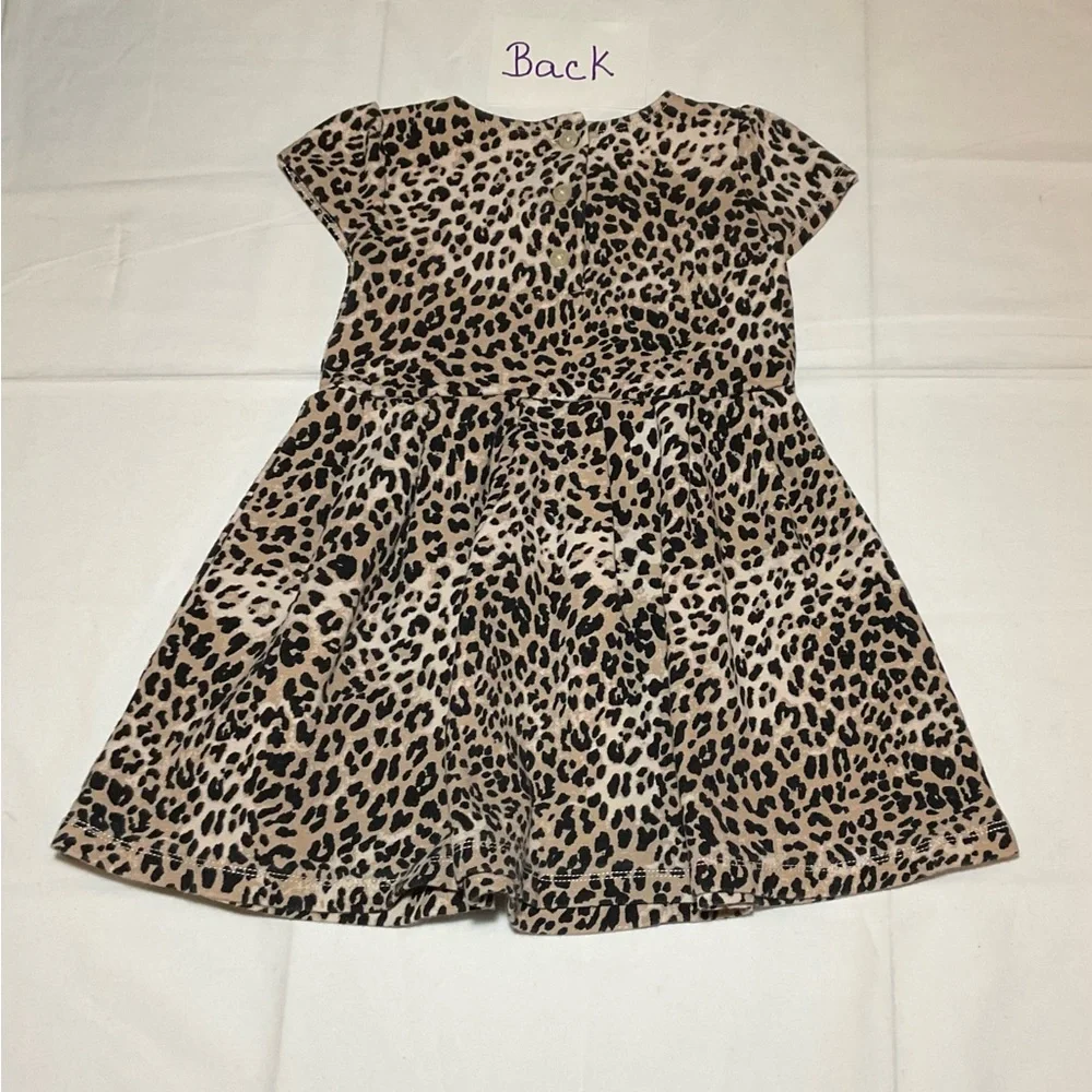 Gymboree Girls 3T Short Sleeve Brown Leopard Animal Print Ponte Dress
